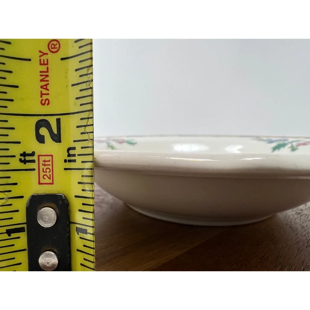 Syracuse China Plate Bird Floral Scalloped Rim Vintage‎ Dining Kitchenware